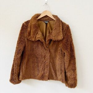 Patagonia Brown Faux Fur Jacket. Rare color!